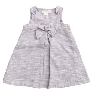 Janie and Jack Purple Bow Dress 3-6 Months Tweed Style Dress Preppy